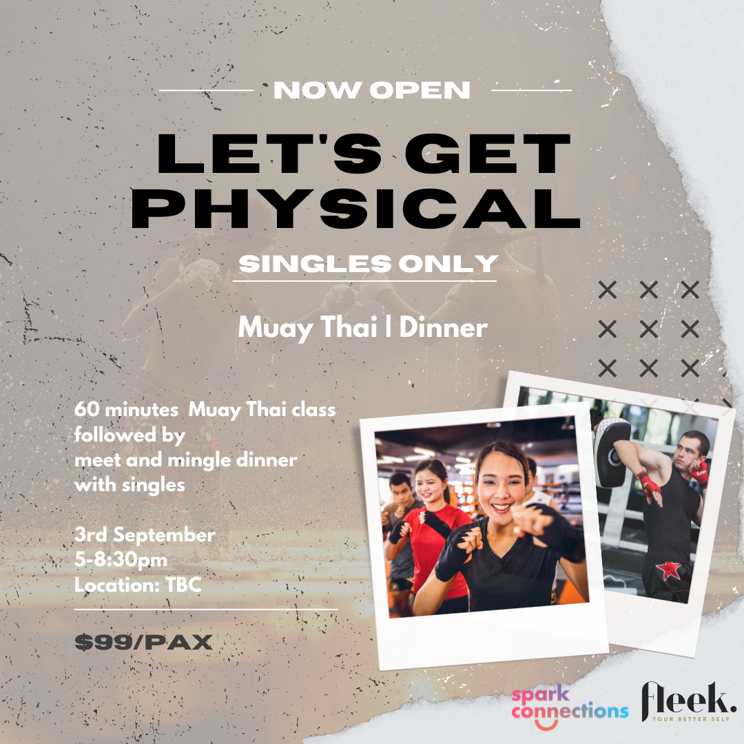 Ever wanted to find out how physically fit your date is? This event is not for the weak. Join us in a fun 60mins Muay Thai workout to break real ice and head over to a meet and mingle dinner after. The price includes Muay Thai class and dinner (witho